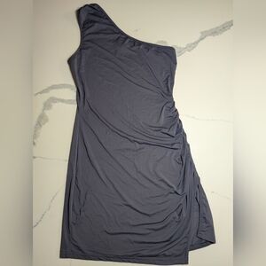 Princess Polly Women's Size 6 Slate One-Shoulder Stretch Dress